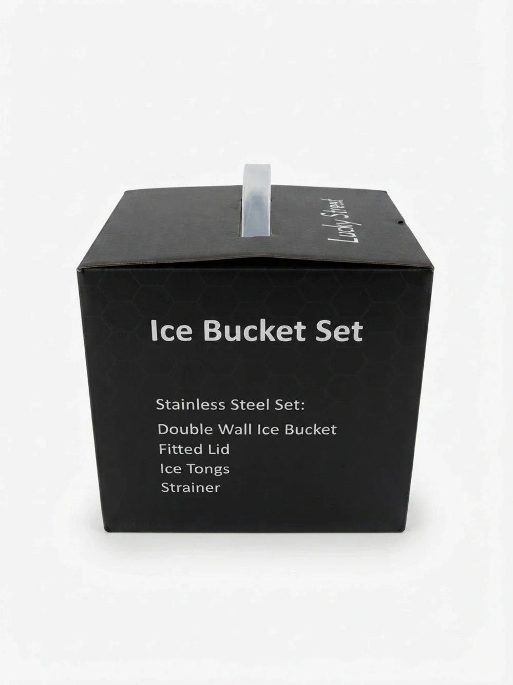 NIB Lucky Street Double Wall Stainless Steel Ice Bucket Set